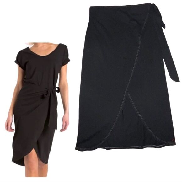n:PHILANTHROPY Bellan Wrap Skirt in Black Cat - Picture 1 of 7